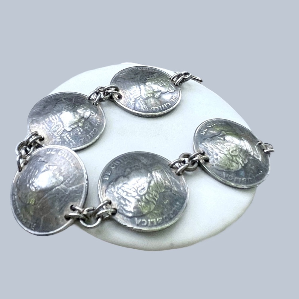 🌺Vintage Chilean Coin Bracelet